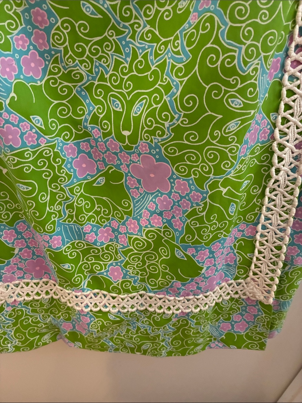 Vintage 1960 Lilly Pulitzer Sleeveless Green Shift Dress 12 - Picture 7 of 16